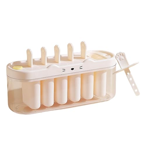 Ice Cream Molds for Kids - 6-Cavity Iced Dessert Making - DIY Ice Lolly Mould,for Parents Kids Families Juice Milk Jam Summer Bi
