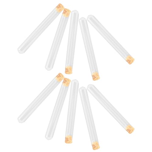 Tubes à essai en verre pour épices et décoration créative avec bouchon en liège lot de 10