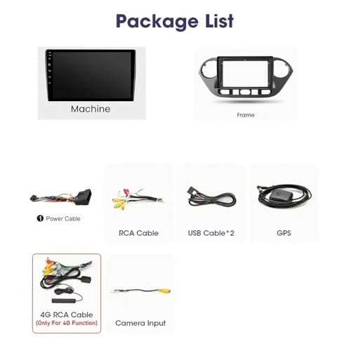 Estéreo de automóvil Hyundai I10 2014-2018 con Bluetooth y Mirror Link 7
