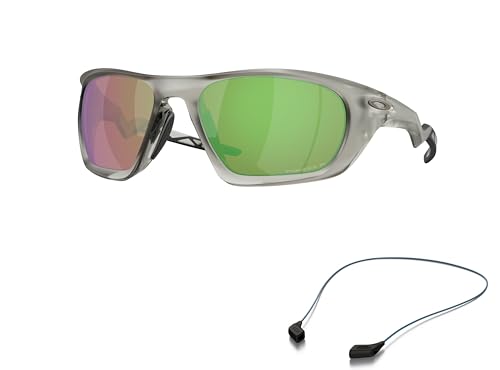 Oakley OO9431 Sunglasses Bundle: OO 9431 LATERALIS 943107 Matte Grey Ink/Prizm Shallow Water Polar Policarbonate Polarized and Large Blue leash Accessory kit2