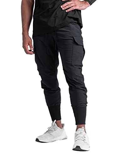 DIOTSR Mens Lightweight Joggers Pants, Cargo Athletic Sweatpants for Men, Slim Workout Pants with Pockets