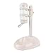 NOENNULL Height Adjustable Pet Water Dispenser, 500ml Automatic Standing Water Bowl for Puppies, Kittens Small Dogs Anti-Spill Feeder with Stable Base (Beige)