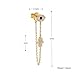 Blue Evil Eye Protection Hamsa Hand of Fatima Dangle Drop Earrings for Women 925 Sterling Silver Post Fashion Cubic Zircon Crystal Stud Dainty Lucky Jewelry Gifts Daughter Friendship Birthday (Gold-Tone)