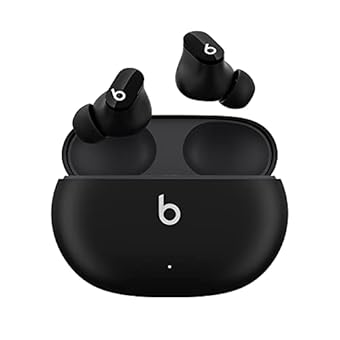 Beats Studio Buds – ワイヤレスノイズキャンセリングイヤホン – アクティブノイズキャンセリング、IPX4等級、耐汗仕様イヤーバッド、AppleデバイスとAndroidデバイスに対応、Class 1 Bluetooth、内蔵マイク、8時間の再生時間 – ブラック
