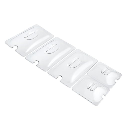 Set of 5 Replacement Lids for 5 Section Buffet Warmer – Clear Lid Set for Cooks Professional Buffet Warmer & Other Models – 2 Small (17.5 x 16.3cm) & 3 Large (31 x 16.5cm)
