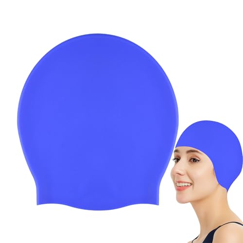 Sombrero de natación, gorra de natación - Mujeres Tapón de natación | Equipo de natación impermeable para entrenamiento de vuelta y aeróbicos, cómoda protección para el cabello de silicona para acceso