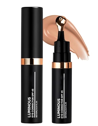 Erinde Corrector de ojos iluminador con efecto antienvejecimiento, oculta rojeces, ojeras y manchas pigmentadas, alta opacidad, para piel bronceada o oliva, 10 ml #03Nature