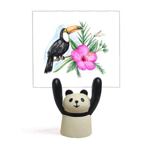 Porte-mémo oiseau tropical Ramphastos Toco pince note design exotique statuette