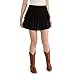 AEROPOSTALE Women's Tiered Mini Skort, Dark Black, XX-Large
