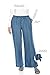 Women's Chambray Wide Leg Pants - UPF 50+ Sun Protection - Enclave in Light Indigo