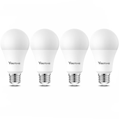 Image of LED Light Bulbs A19 3500K Natural White 100 Watt Equivalent (Not Dimmable) | Super Bright 1600 Lumens LED Bulb 15W Energy Saving Light Bulb for Living Room (4 Pack)