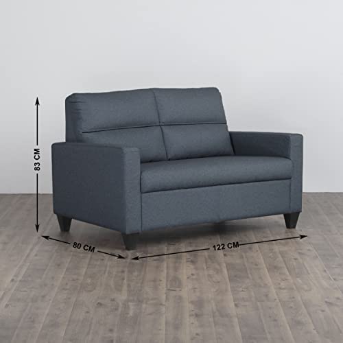 Image of Home Centre Clary Beige Fabric 2-Seater Sofa - 122cm