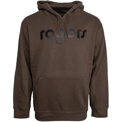 Rogers Men's Cotton Hoodie Jacket in Black Size XXL