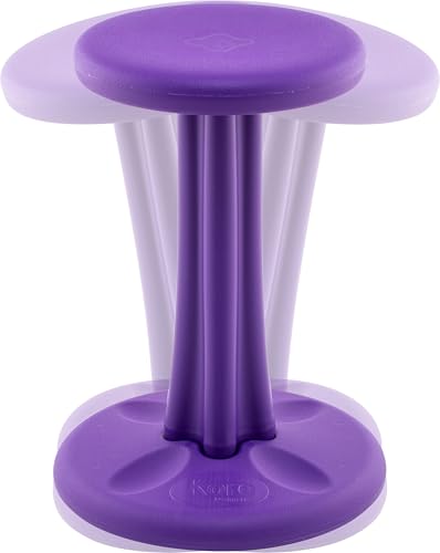 Image of Kore Pre-Teen Wobble Stool, Flexible Seating, Ages 10-11, 18.7in, Purple | Wiggle chair for classroom and home boosts focus, improves posture, and provides an energy outlet; anti-tip base; Made in USA