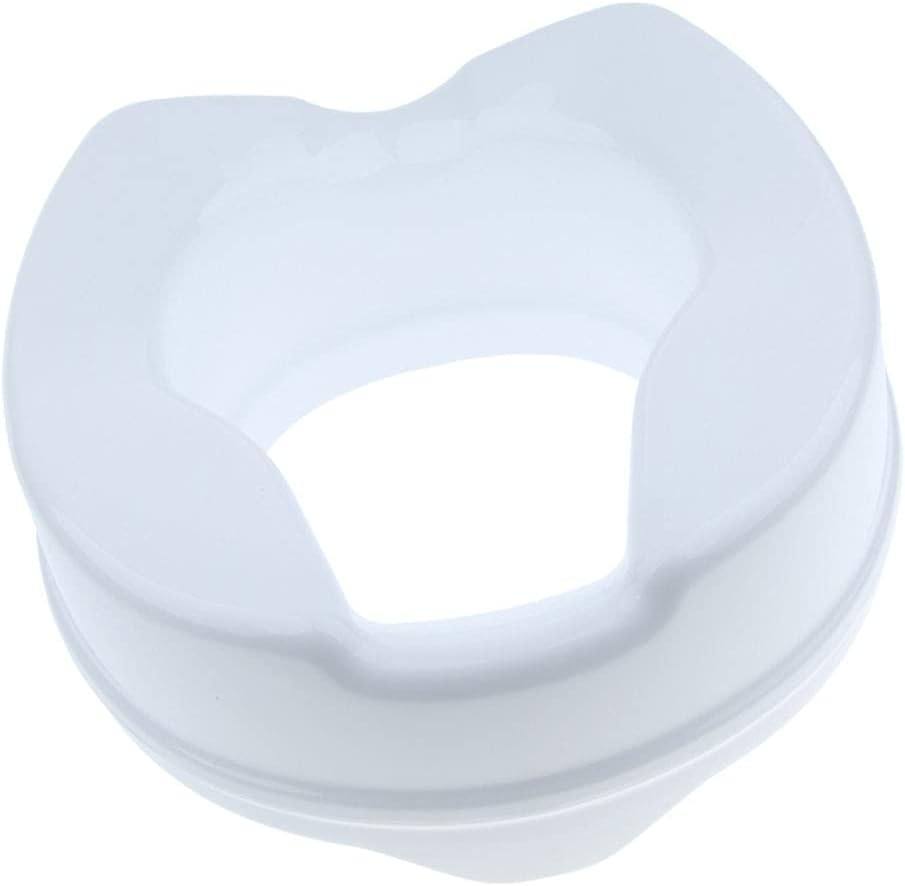 Newmind Portable Plastic Toilet Seat Riser Raised Elevated Safety White Without Cover - 4 Inch : Health & Household