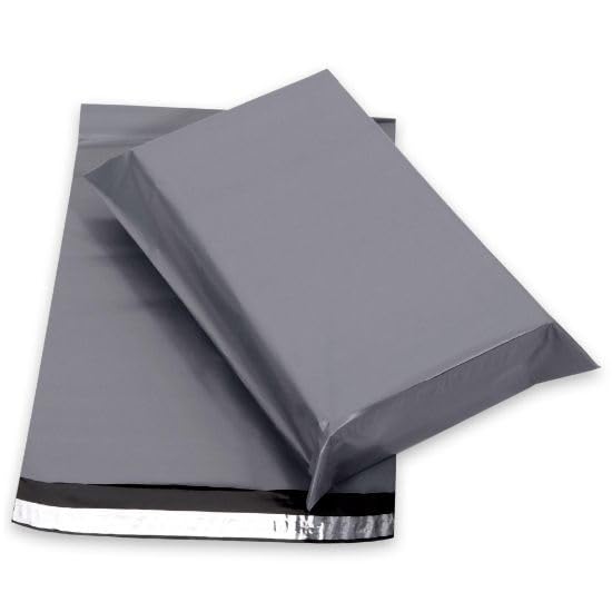 EPOSGEAR Strong Grey Peel and Seal Plastic Poly Mailing Postal Postage Courier Sacks Bags (10" x 14" (254mm x 356mm), 5000)