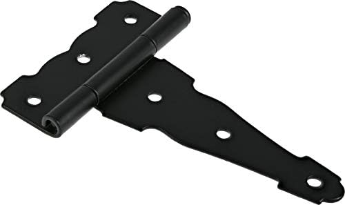 The Hillman Group 853357 Reversible Ornamental T-Hinges, Black