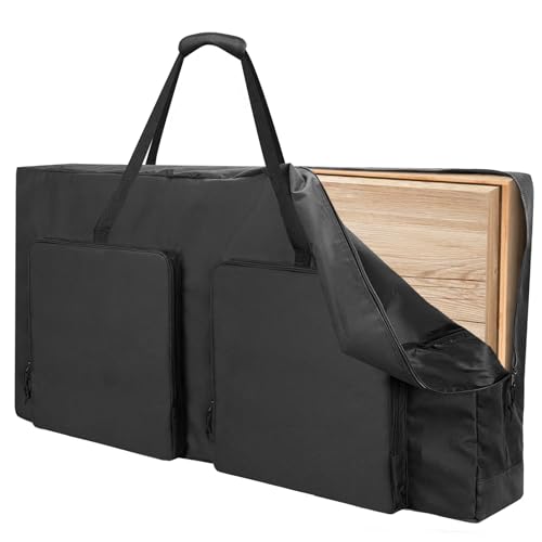 ALSLEA Professional Cornhole Board Carry Bag - Heavy-Duty 600D Oxford Storage Case with Pockets Fits 4'x2' Regulation Boards | Tailgate, Beach, Backyard Game Transport & Organizer Black
