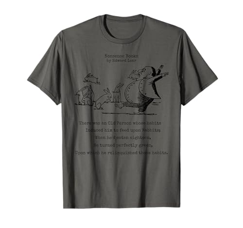 Edward Lear Book Of Nonsense Fun Limerick Poem Reader Gift T-Shirt