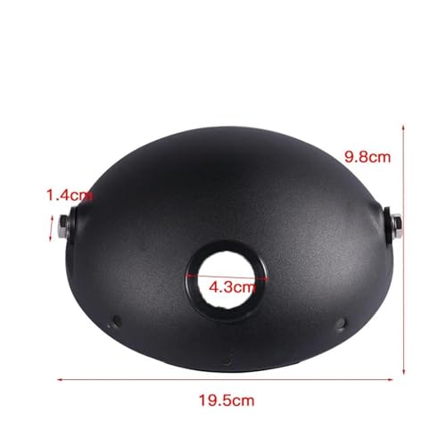 Garde phare Kawasaki moto 7 pouces boîtier robuste noir mat