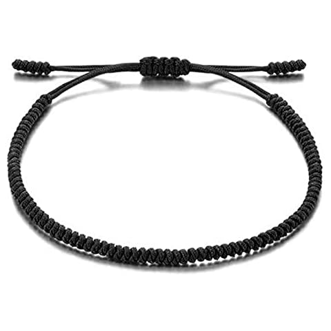 kelistom Handmade String Bracelet for Women Men Simple Red Black Braided Adjustable Charm Bracelets Minimalist Jewelry Cover