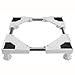 Base de l'électroménager Base mobile - multi-fonctionnelle mobile en acier inoxydable Réfrigérateur Base renforcée lave-linge rack mobile avec 4 pieds forts Pratique Stacked laveuse et sécheuse unités