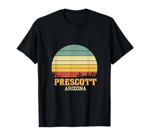 Retro Cactus Prescott Arizona Vintage Desierto Sol Camiseta