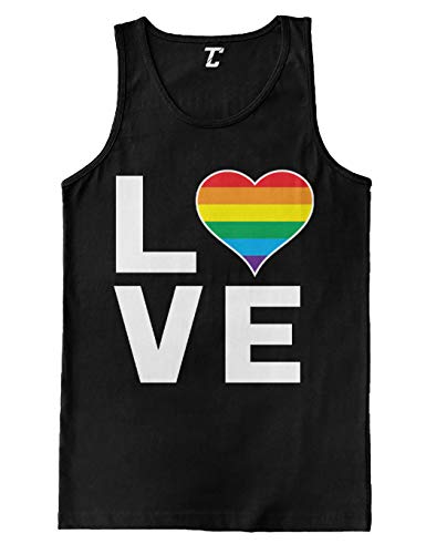 T-shirt sans manches gay et lesbien Sixtion Love arc-en-ciel S