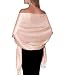 Pashmina Shawls and Wraps - Large Scarfs for Women - Party Bridal Long Fashion Shawl Wrap with Fringe by Petal Rose (Warm Beige)