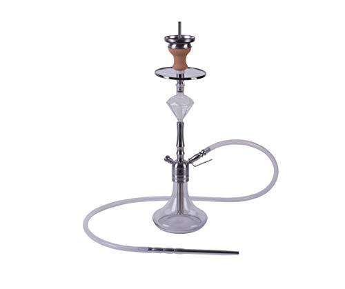 DIAMOND HOOKAH Premium Lil Hope Shisha Set, Wasserpfeife Shisha Edelstahl Komplettset mit 4 Anschlüsse/Schläuche. 18/8…