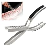 Rib Prep Tool,Rib Membrane Remover Tool,Stainless Steel Rib Membrane Remover Tool,Ergonomic Design for Effortless BBQ Rib Preparation(B-1)