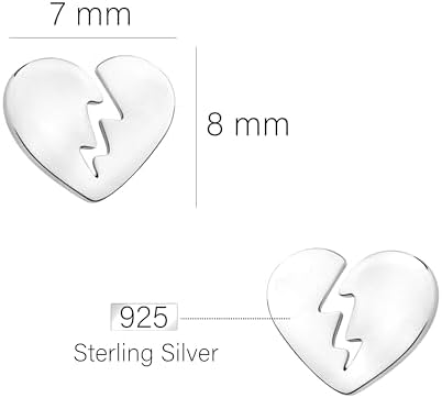 SOFIA MILANI - Orecchini da Donna in Argento 925 - con Pietra Zircone - Orecchino a Perno a Cuore - E1658