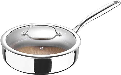 MasterPro Giro Collection, 2.8L Sartén con tapa, tres capas de acero inoxidable con núcleo de...
