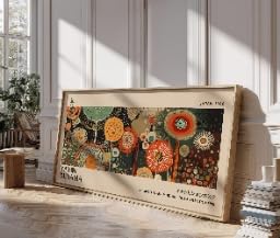 Affiche Yayoi Kusama 60x120 cm : tableau sur toile d'exposition japonaise pour salon