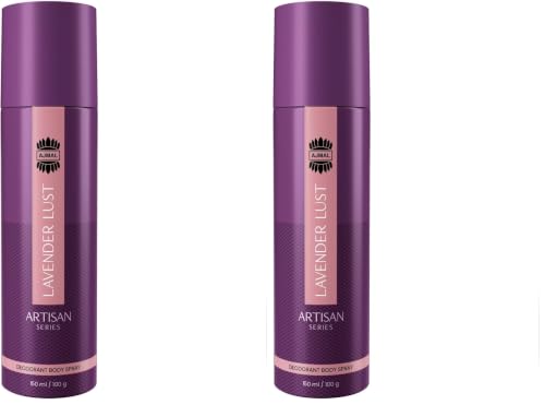 Image of AJMAL ARTISAN - LAVENDER LUST DEODORANT PERFUME 150ML LONGLASTING SPRAY GIFT FOR WOMEN (Pack of 2)