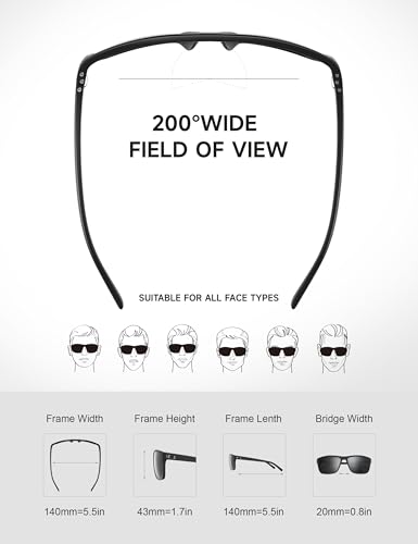 Polarized Sunglasses Men Women, Mens Sunglasses Lightweight UV Sun Glasses for Fishing Driving Golf4