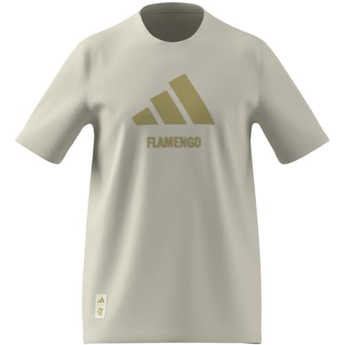adidas CR Flamengo - Camiseta gráfica de Temporada para Hombre, Blanco Crema., XXL
