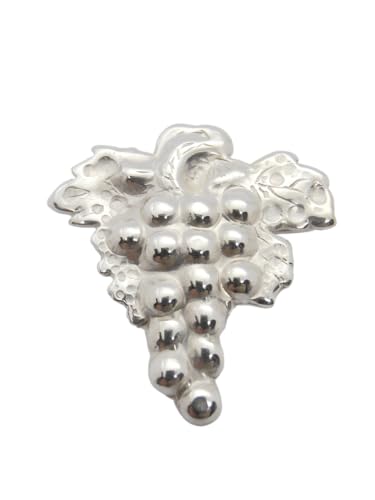 Broche de nourrice raisin argent parfait accessoire pour une dégustation de vin