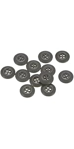 HARFINGTON 12pcs 24L Sewing Buttons 5/8"(15mm) Resin Round Flat 4-Hole Army Uniform Craft Buttons...