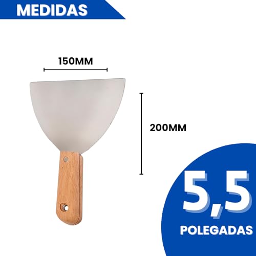 Kit 2 Espátulas Inox 15 Cm Para Gesseiro E Pintor Massas E Obras
