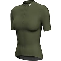 Lo.gas Radtrikot Damen Kurzarm,Fahrradtrikot Rennrad Trikot Atmungsaktiv Frauen Fahrrad Shirt Sommer Fahrradjacke Radfahren Top Mit 3 Taschen S Olivgrün