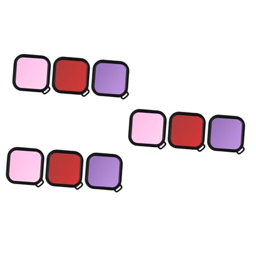Filtre de plongée caméra de sport rouge et rose pour coque étanche