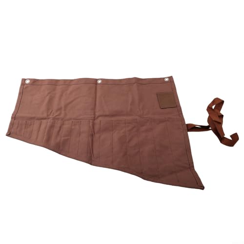 Waxed Canvas Utility Roll Bag Featuring 16 Pockets to Keep Your Tools Organized