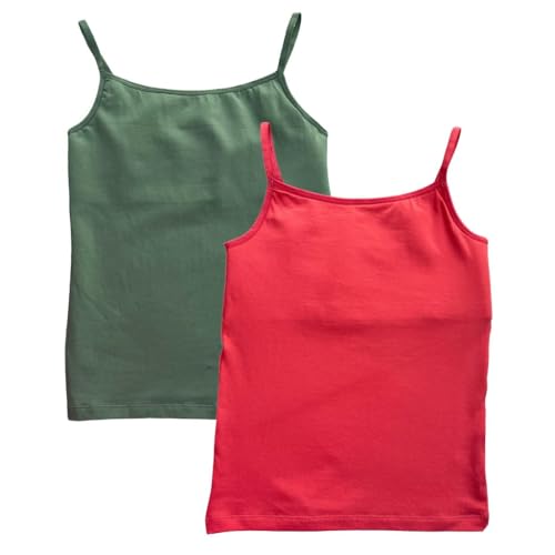 Image of Adira | Camisole for Girls 13-14 Years | Flat Padded Innerwear Vest | Cami for Puberty | Overs Nipples & Gives Confidence at School | Soft, Stretchy Cotton | Pack of 2