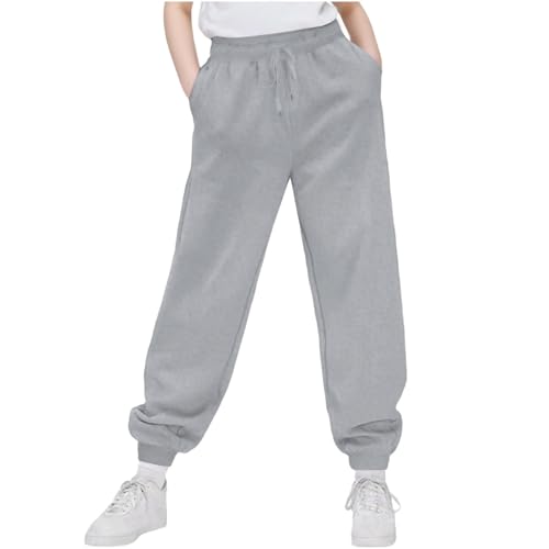 Girls Boys Jogger Pants Baggy Sweatpants Fall Outfits Kids Gym Workout Straight Leg Drawstring Preppy Pants 5-15T