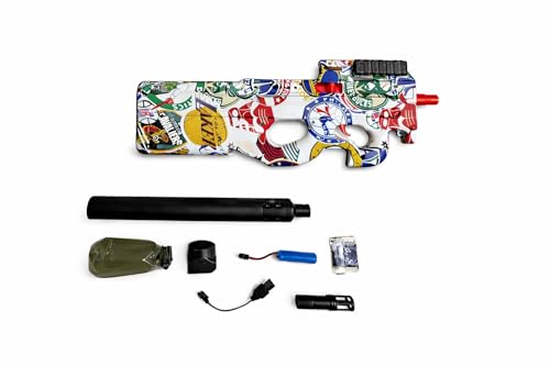 Image of Gel Ball Blaster Gun Automatic Gun for Kids-Adults High Speed Including Gel Balls for Kids and Adults Blue Color (Q1)