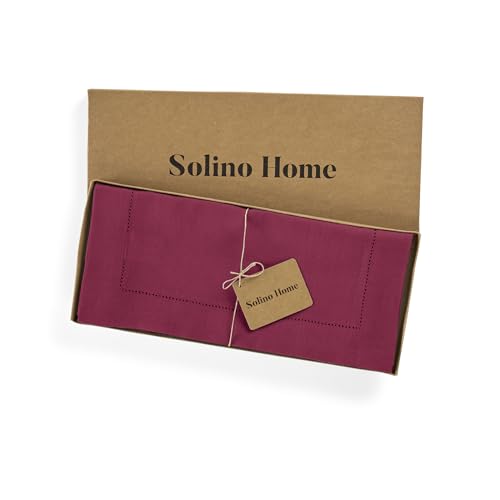 image for Solino Home Linen Beet Table Runner 132 Inches Long - 100% Pure Linen 