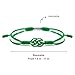 HARACRAFT Green White Infinity Country Proud Bracelet, Forever Country Flag Color Tibetan Bracelet, Surfer String Wrap Bracelet for Men, Women, Luck and Protection, Pakistan, Nigeria