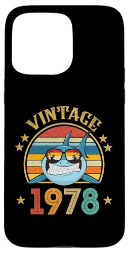 Vintage Shark 48�� �j���p ���g�� ���B���e�[�W 1978 �X�}�z�P�[�X iPhone 15 Pro Max �p
