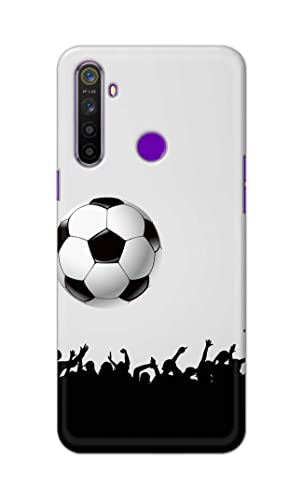 Image of Printed Hard Back Cover Case for Realme 5 | Realme 5s | Realme 5i | Realme Narzo 10 Back Cover (Football Icon) -702